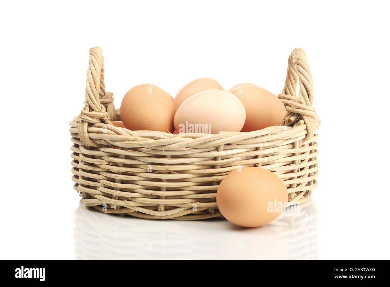 Korb mit Eier |Basket with eggs| Stock Photo