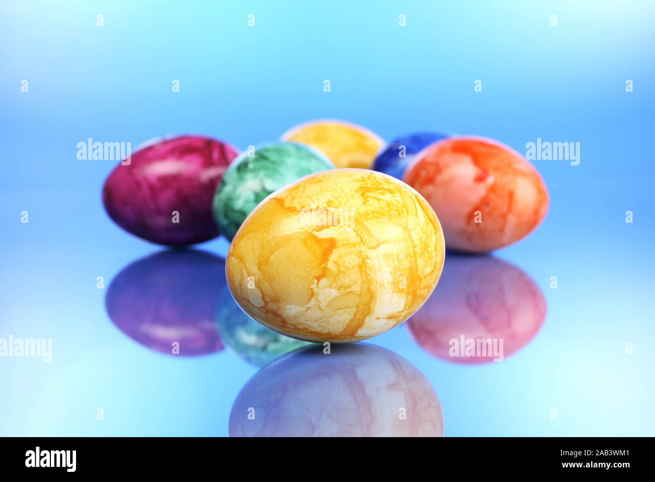 Farbige Ostereier |Colored Easter eggs| Stock Photo