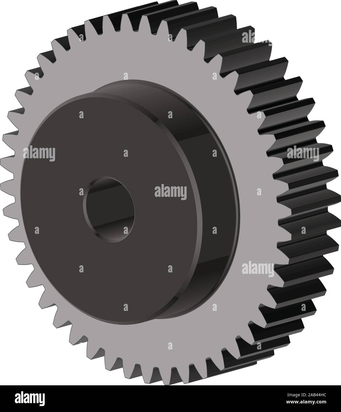 Gear wheel. Spare parts. 3D effect vector Stock Vector