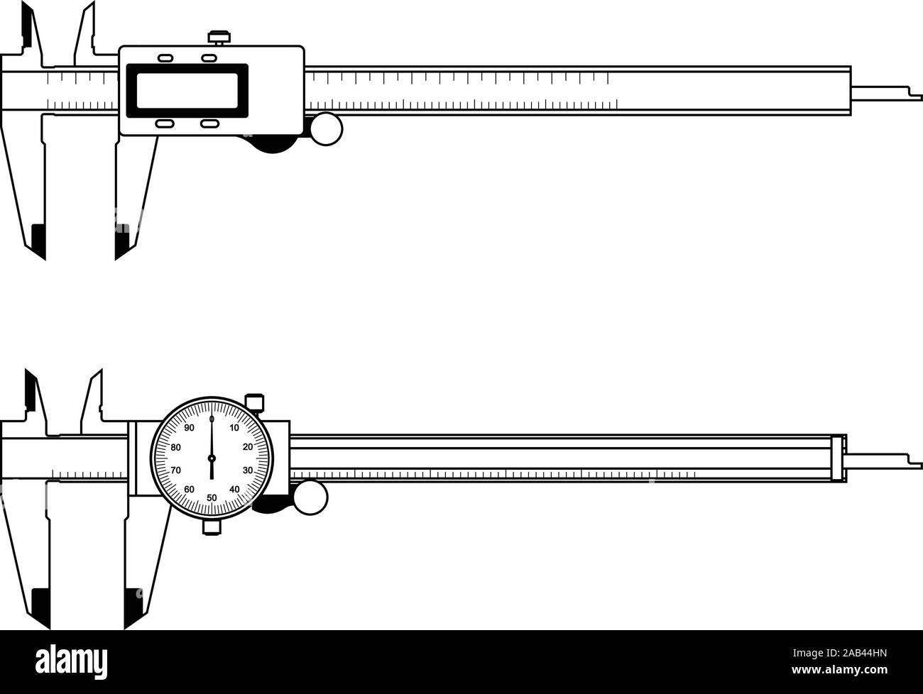 Caliper outline Stock Vector Images Alamy