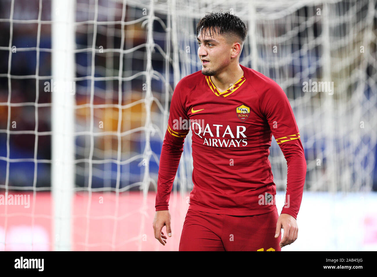 Cengiz Under of Roma reacts during the Italian championship Serie A football match between AS Roma and Brescia Calcio on November 24, 2019 at Stadio Olimpico in Rome, Italy - Photo Federico Proietti/ESPA-Images Stock Photo