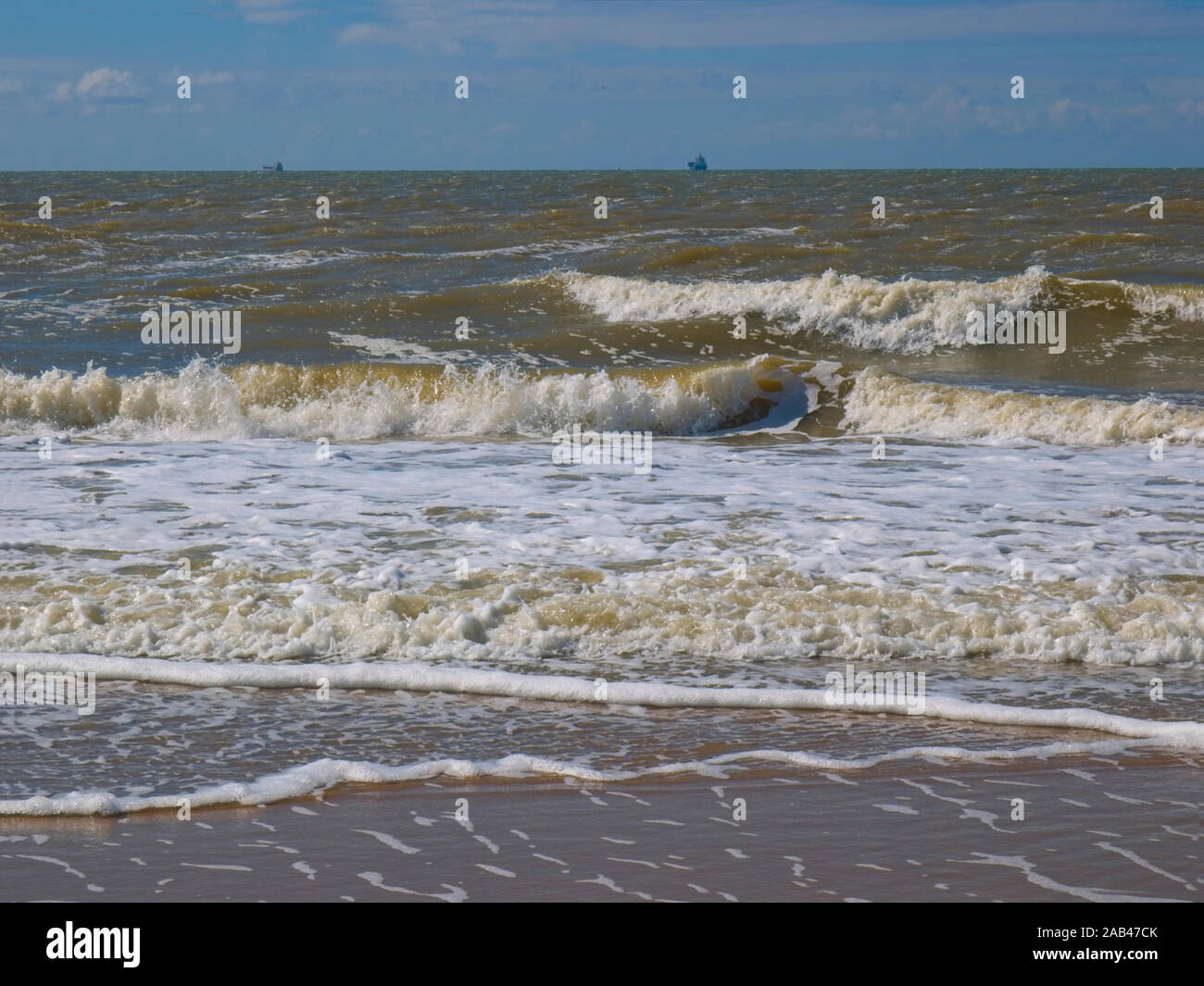 The Northsea coast near Wassenaar in Holland. Stock Photo