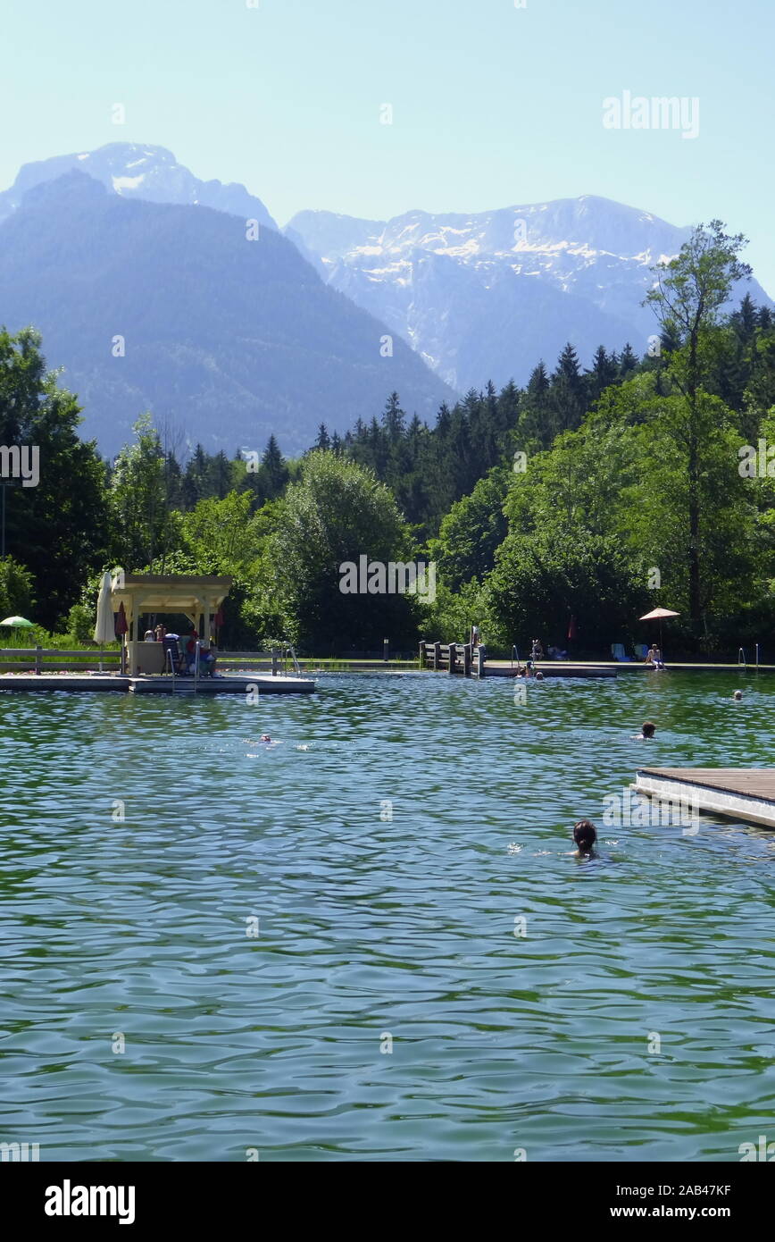 Naturbad Aschauer Weiher Stock Photo