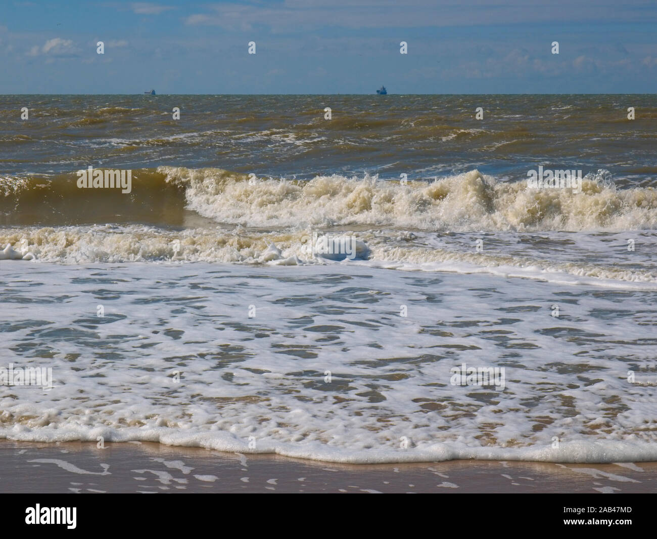 The Northsea coast near Wassenaar in Holland. Stock Photo