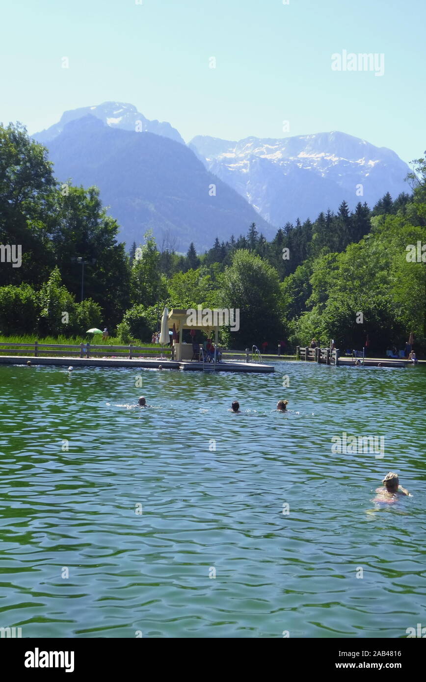 Naturbad Aschauer Weiher Stock Photo
