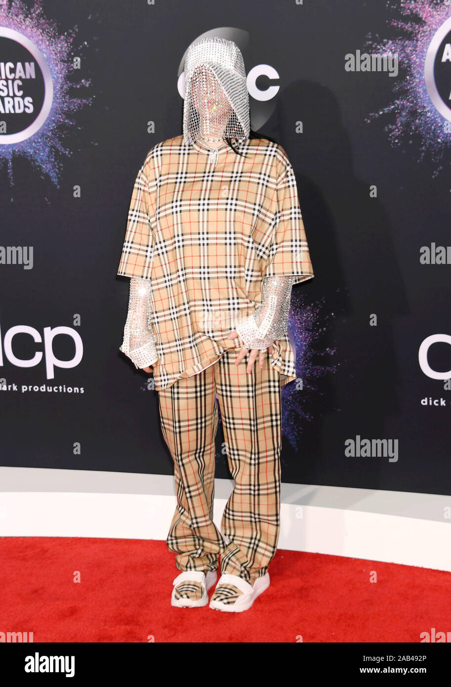 LOS ANGELES, CA - NOVEMBER 24: Billie Eilish  attends the 2019 American Music Awards at Microsoft Theater on November 24, 2019 in Los Angeles, California. Stock Photo