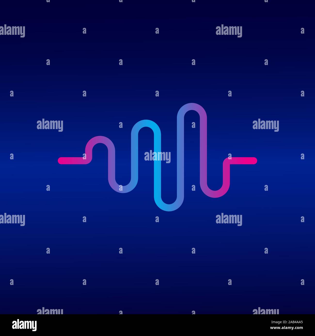 Rounded Wave Line Music, Audio Spectrum, Sound Equalizer Vector Stock ...