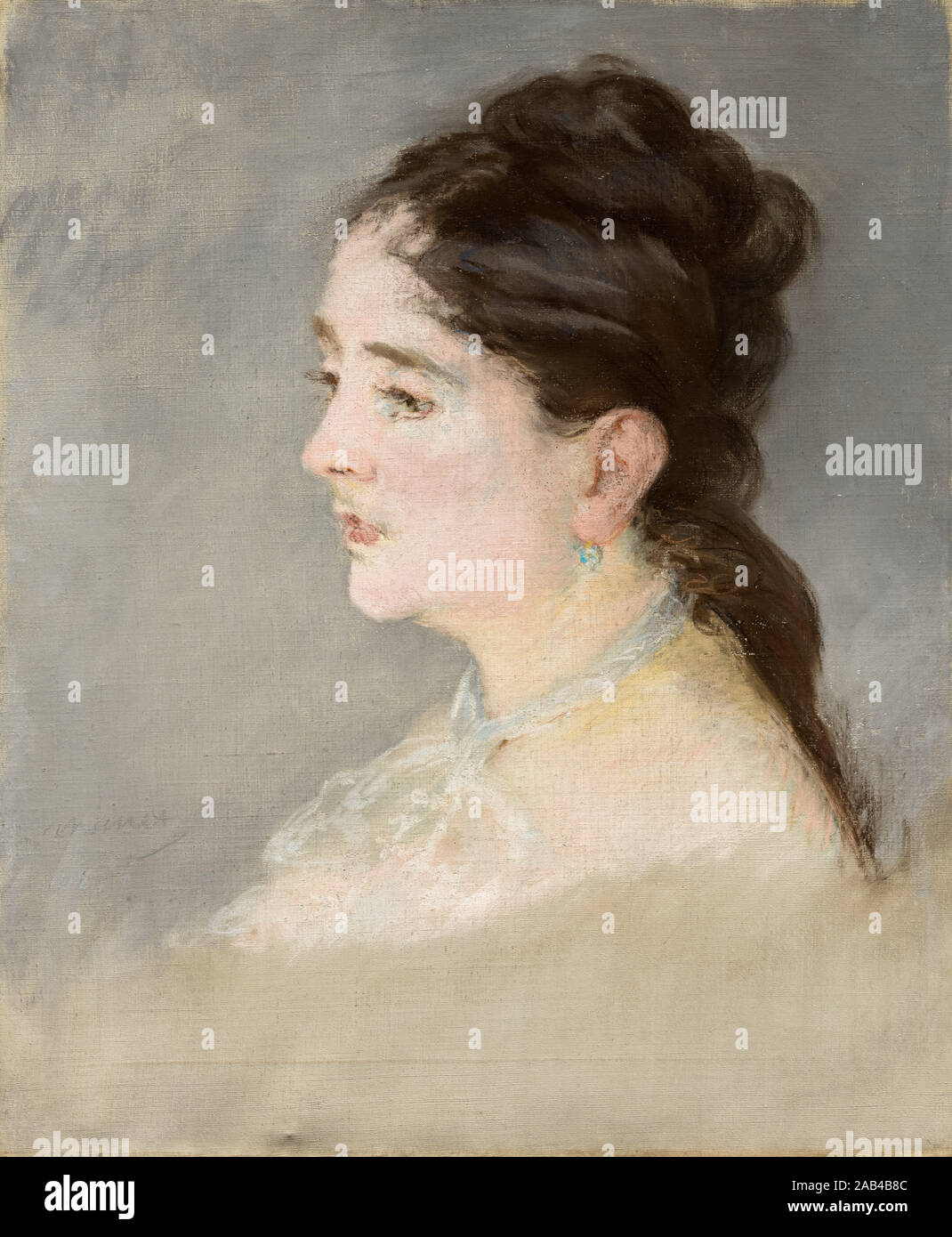 Edouard Manet, Claire Campbell, portrait drawing in pastels, 1882 Stock Photo