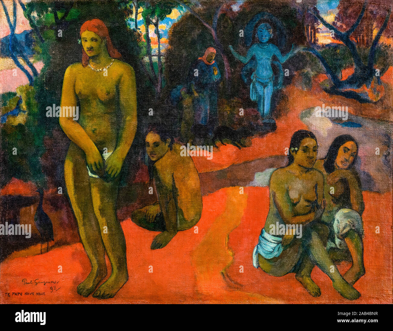 Paul Gauguin, Te Pape Nave Nave, (Delectable Waters), painting, 1898 Stock Photo