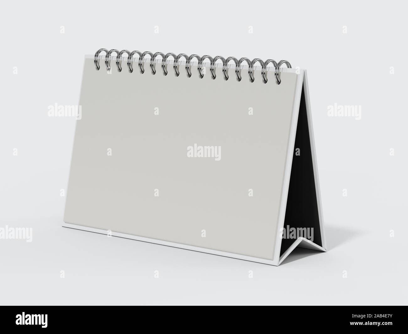3d blank desktop calendar isolated on white background Stock Photo - Alamy