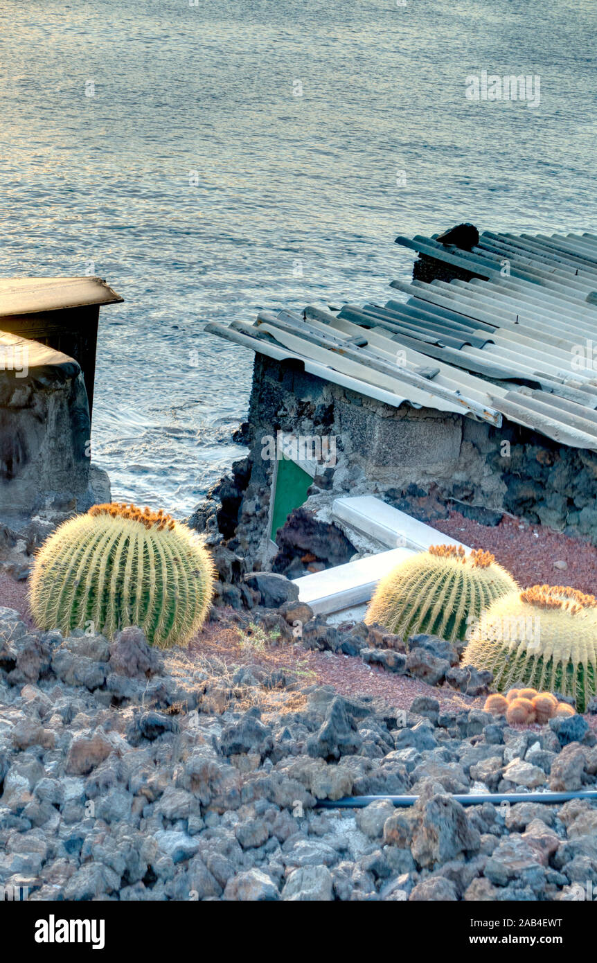 Malpais de Guimar, or Guimar Badlands, Tenerife, Spain Stock Photo