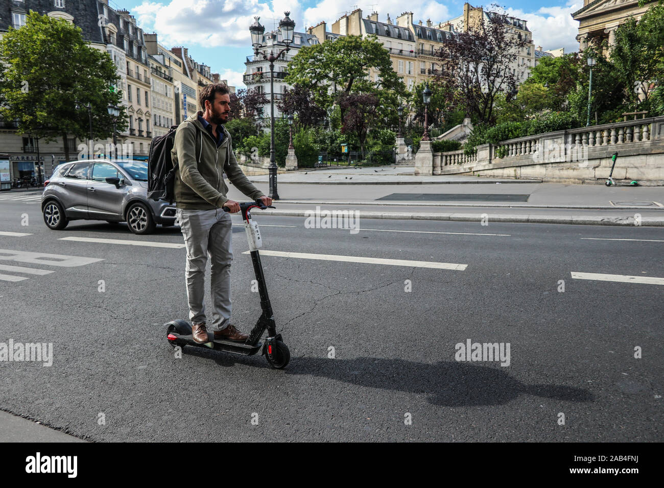 Electric scooter, Paris, France, Europe Stock Photo Alamy