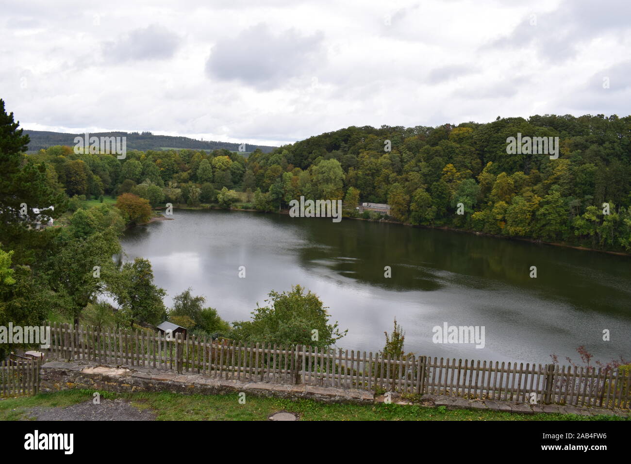 caldera lake: Ulmener Maar Stock Photo - Alamy