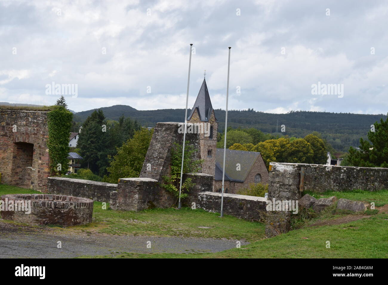 castle ruin in Ulmen Stock Photo - Alamy