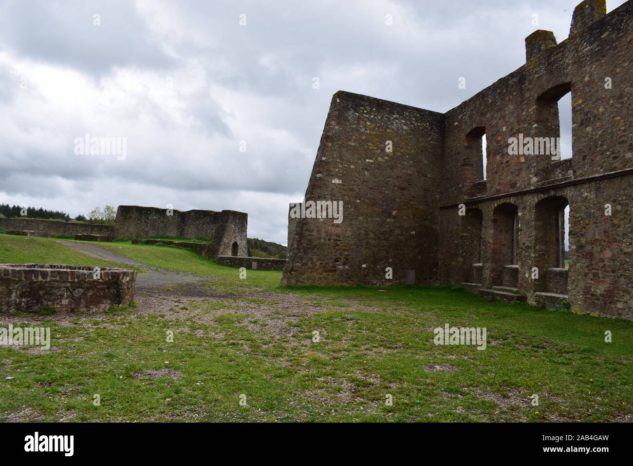 castle ruin in Ulmen Stock Photo - Alamy