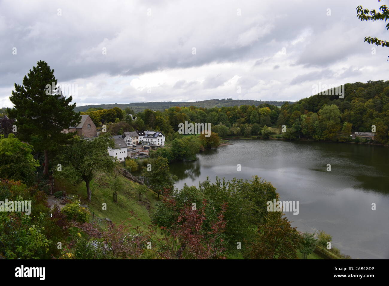 caldera lake: Ulmener Maar Stock Photo - Alamy