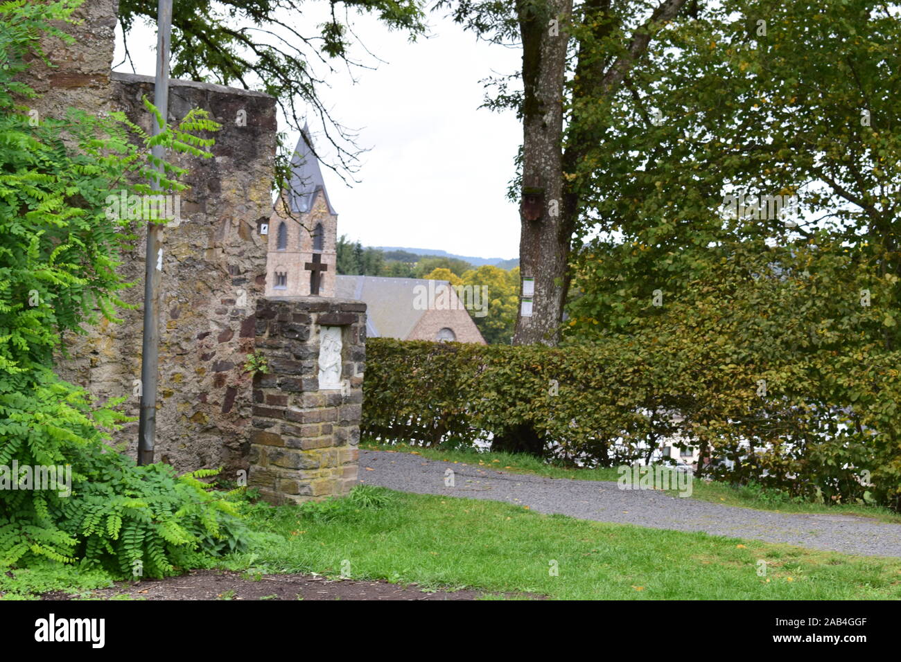 castle ruin in Ulmen Stock Photo - Alamy