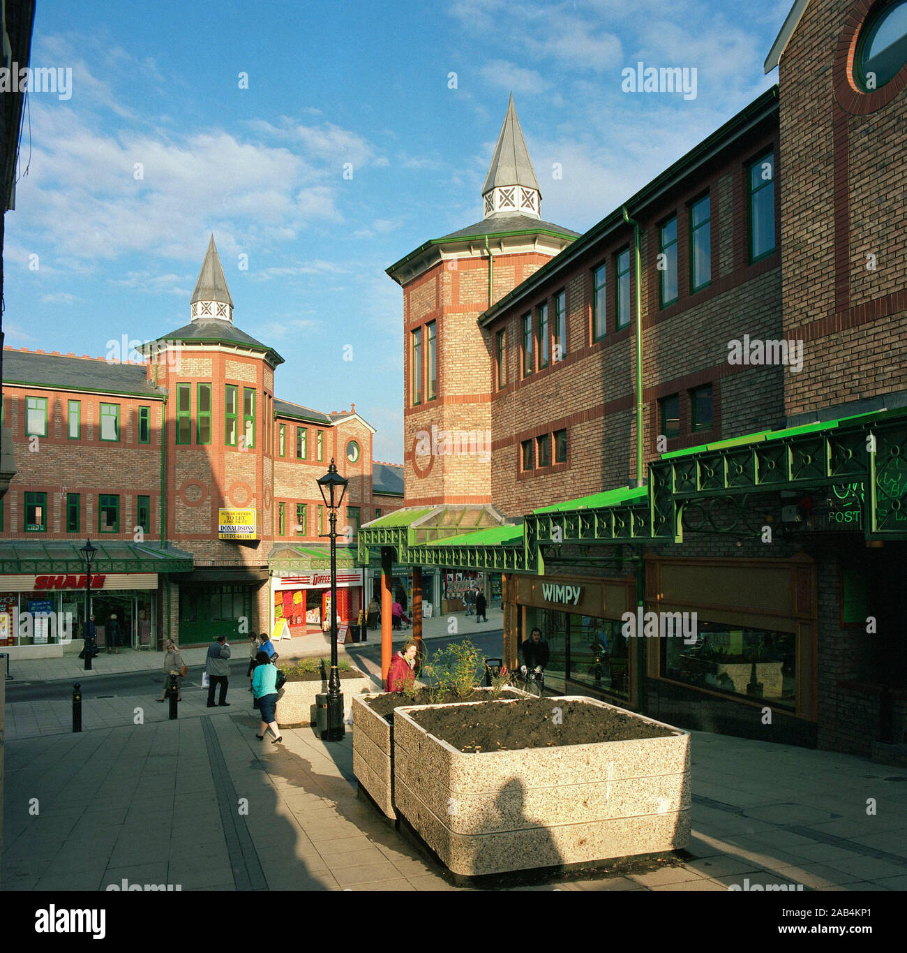 Stockport Town Centre in 1987, North West England, UK Stock Photo Alamy