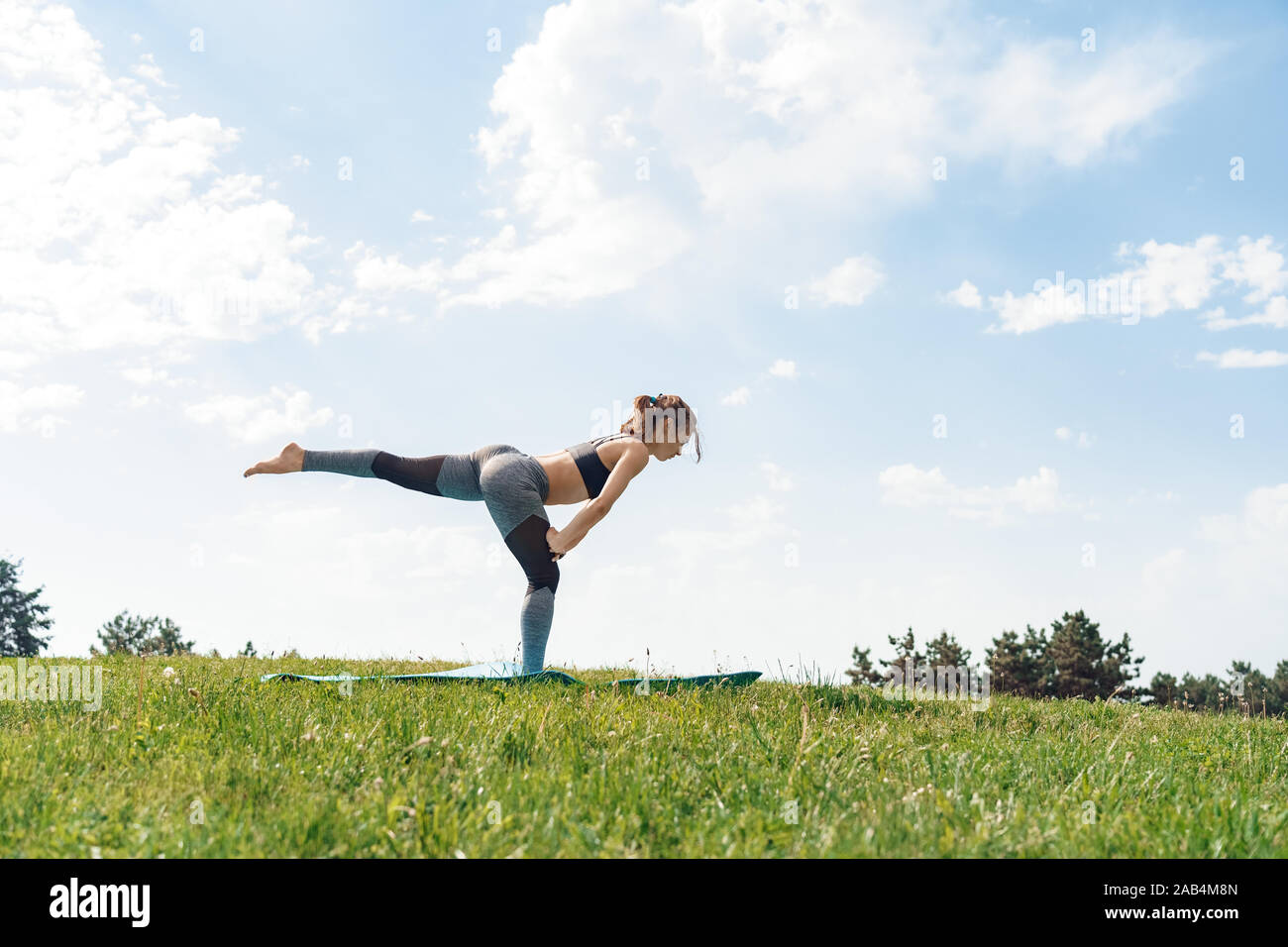 Yoga in Pair. Women. Duo. Balance on One Leg Stock Photo - Image of  concentration, background: 64953108