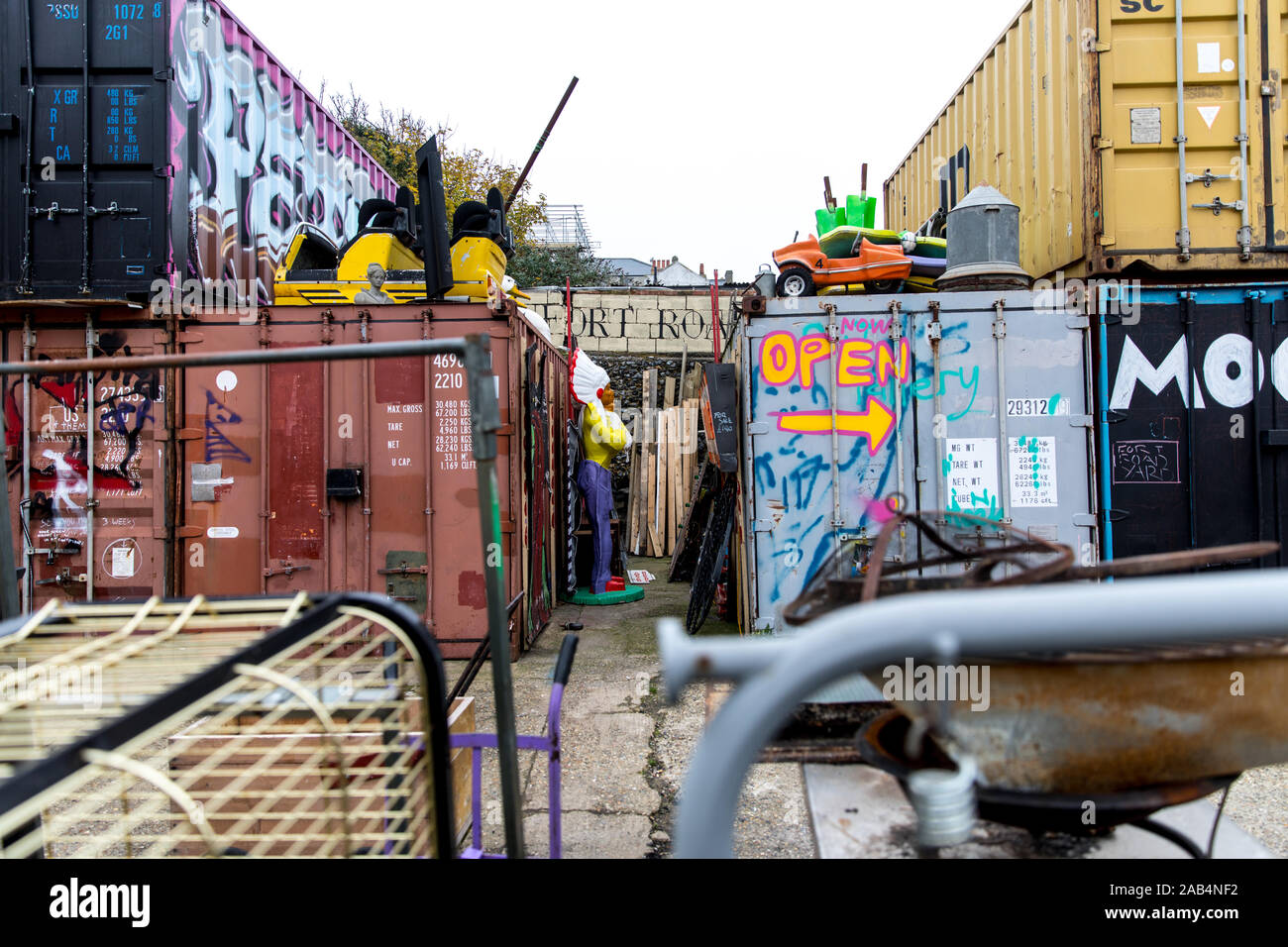 Margate Retro, shop Fort Road Yard, Margate, Kent, England Stock Photo