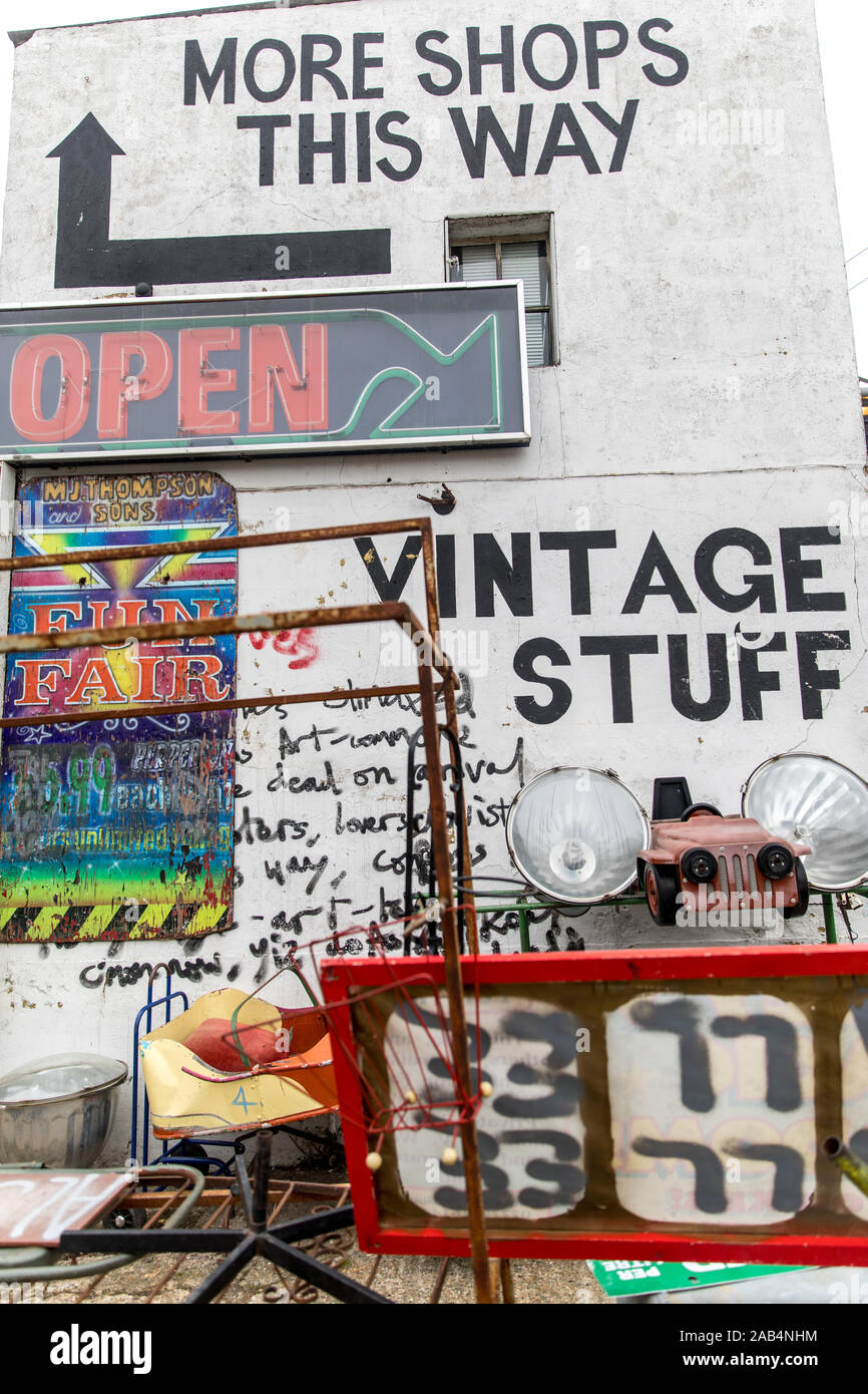 Margate Retro, shop Fort Road Yard, Margate, Kent, England Stock Photo