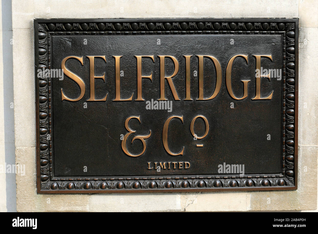The Selfridges department store, Oxford Street, City of Westminster