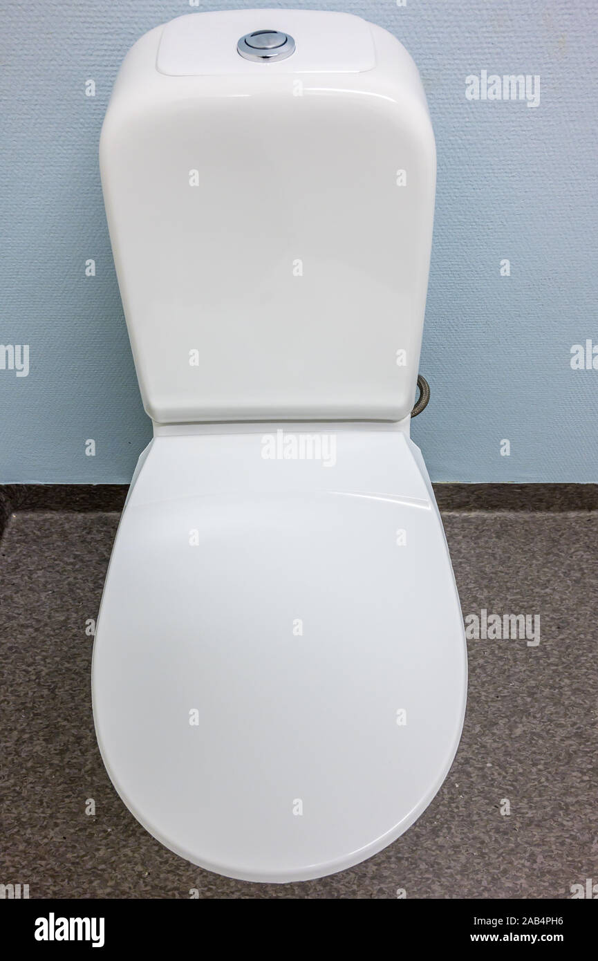 toilet stool in a public restroom in Sweden Stock Photo Alamy