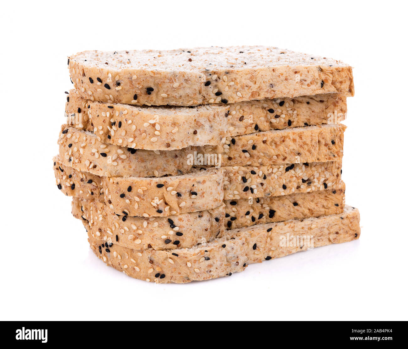 whole wheat bread isolated on white background Stock Photo - Alamy