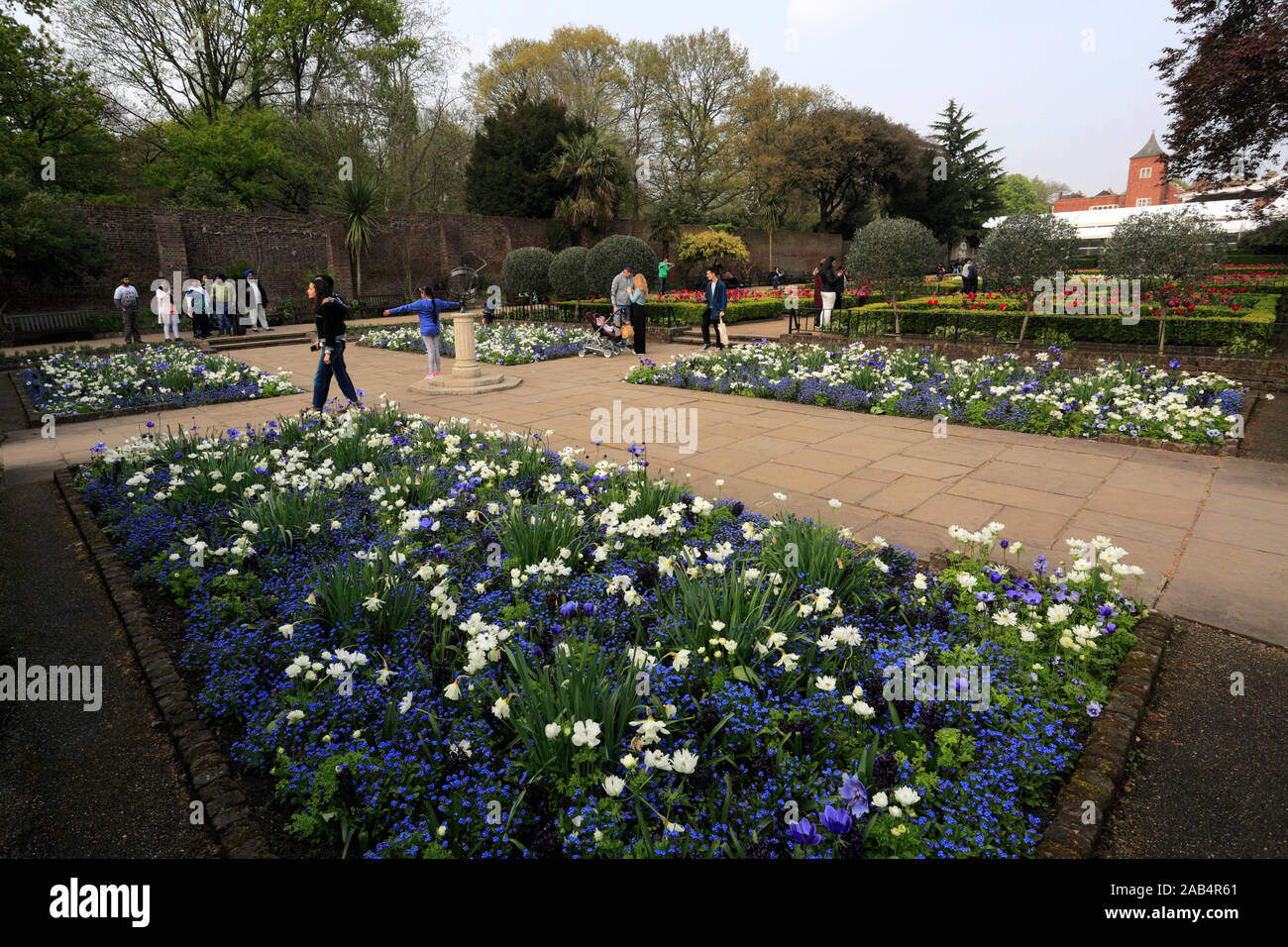 Flower beds in Holland Park, Royal Borough of Kensington and Chelsea