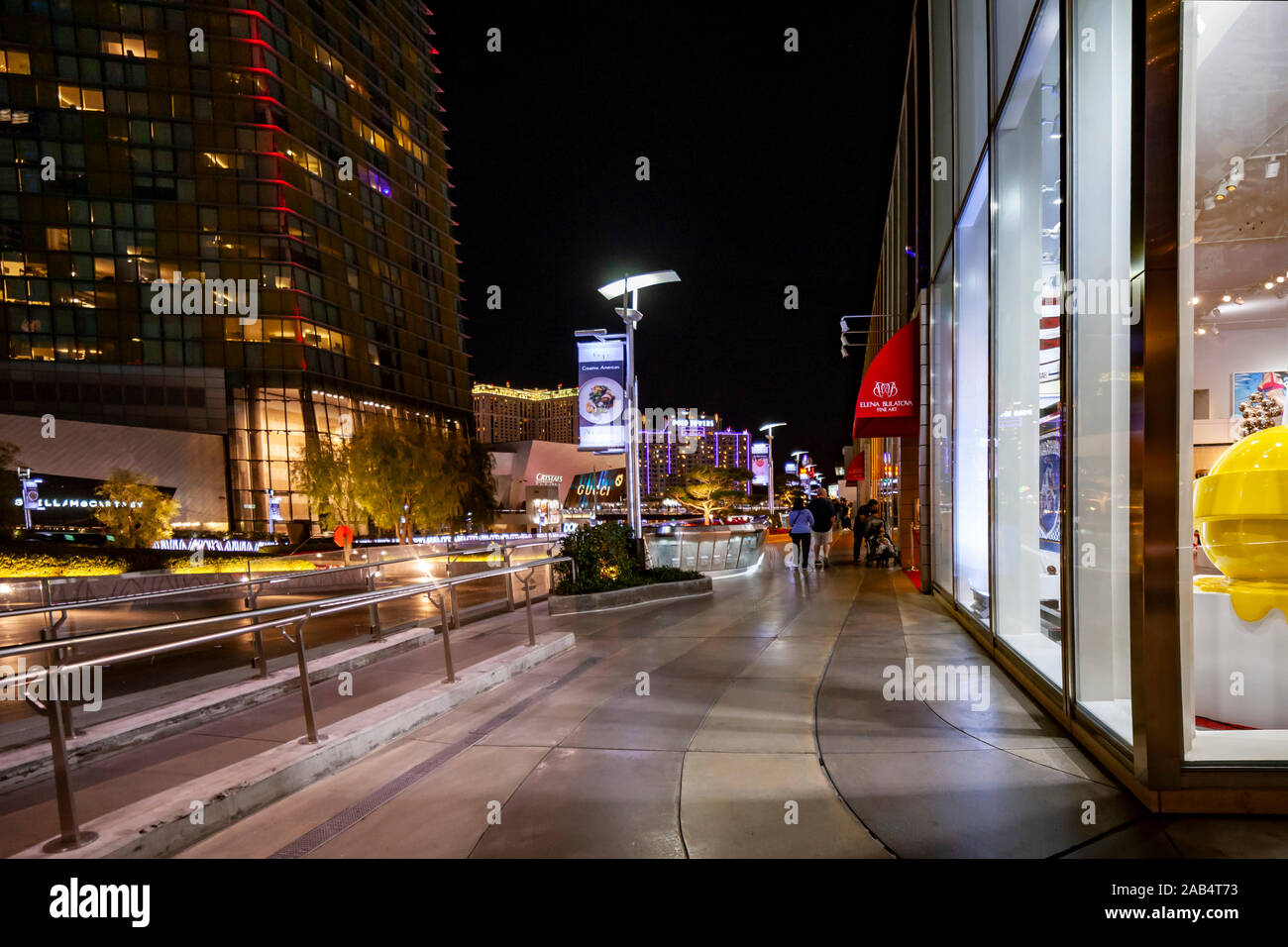 Aria Art Gallery at Aria Resort and Casino, Las Vegas, U.S.A Stock