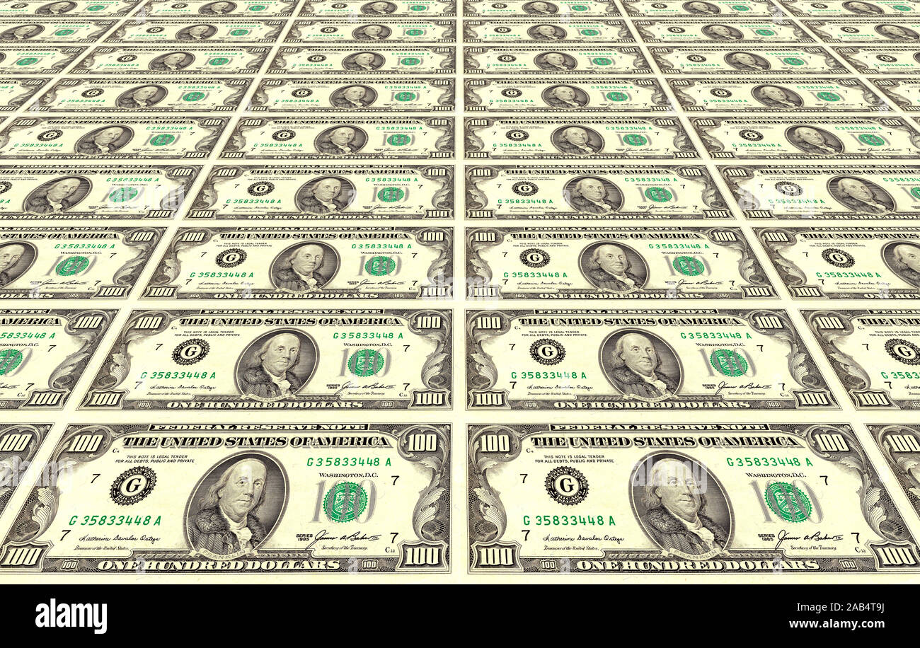 100 dollar bills pattern hi-res stock photography and images - Alamy