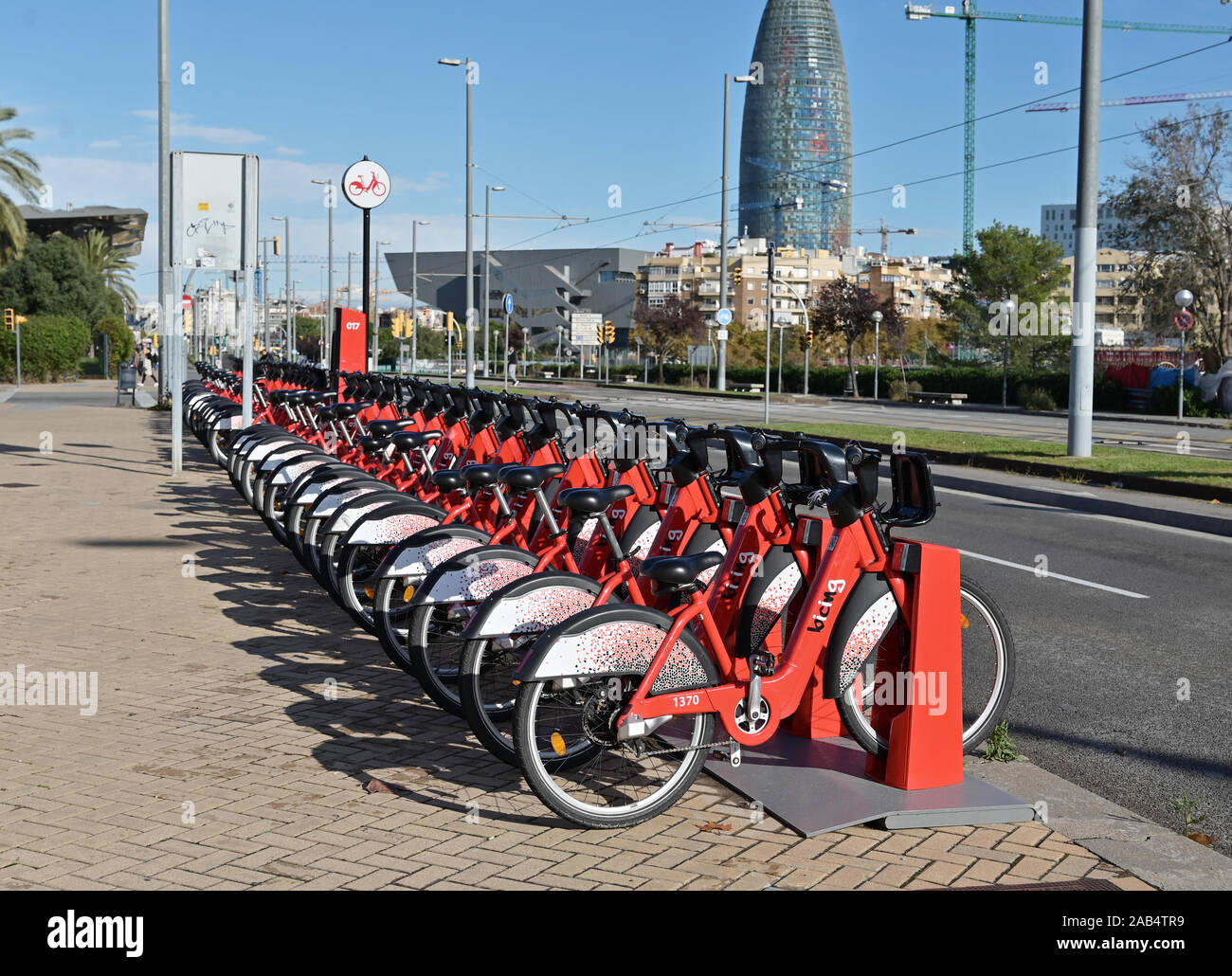 Bicing is a bicycle sharing system in Barcelona Stock Photo Alamy