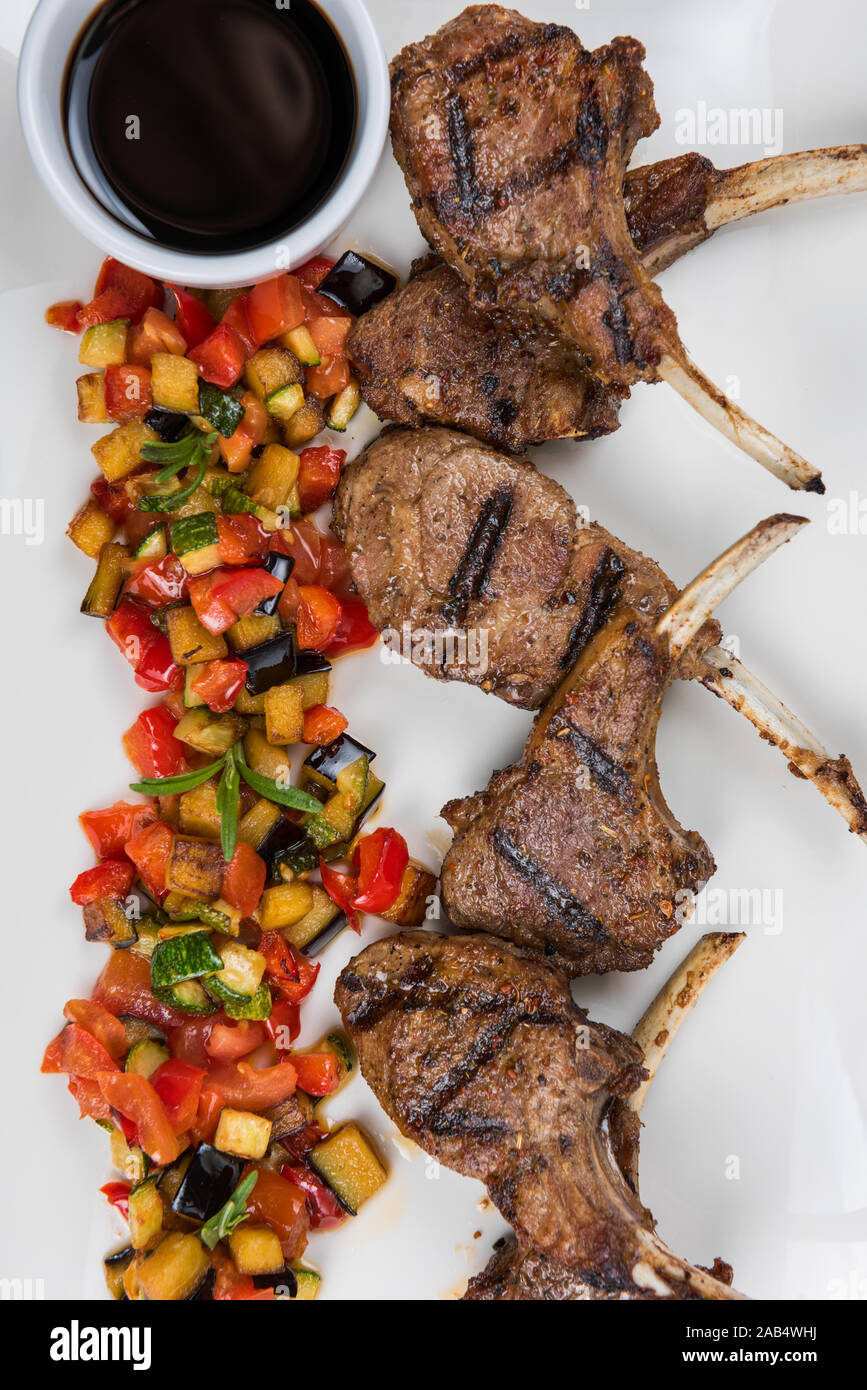 Roasted lamb ribs Stock Photo - Alamy