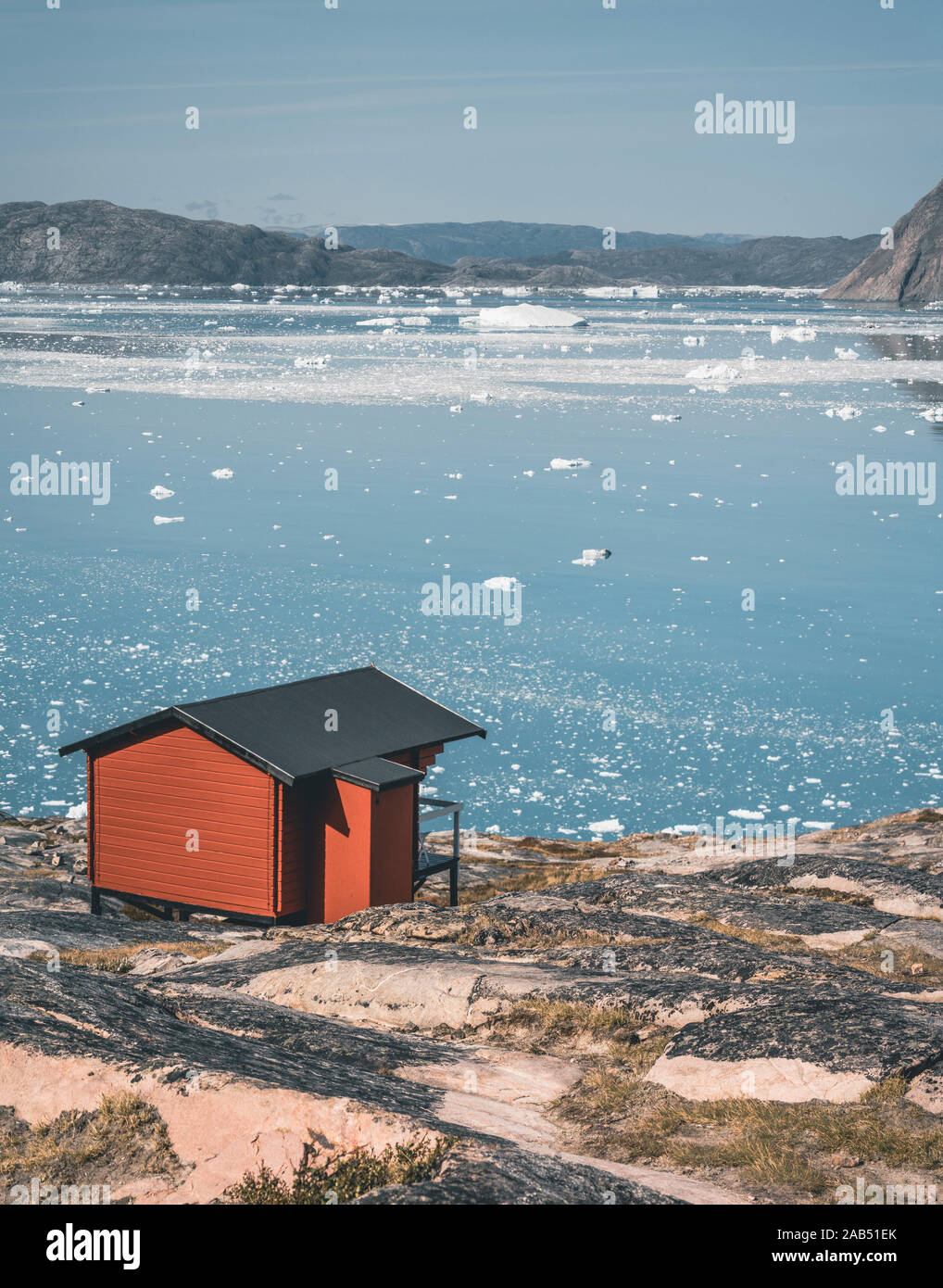Panoramic Image Of Camp Eqi At Eqip Sermia Glacier In Greenland