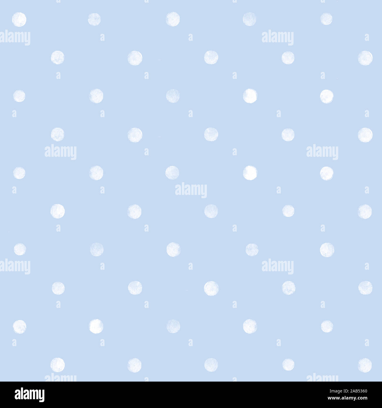 Seamless pattern. White circles. Blue background. Watercolor. Print quality Stock Photo