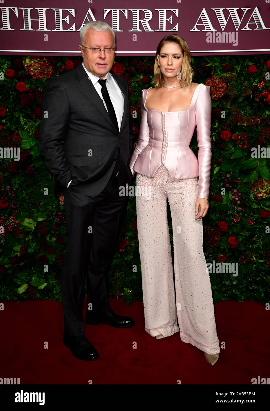 Elena Perminova and Alexander Lebedev attending the 65th Evening