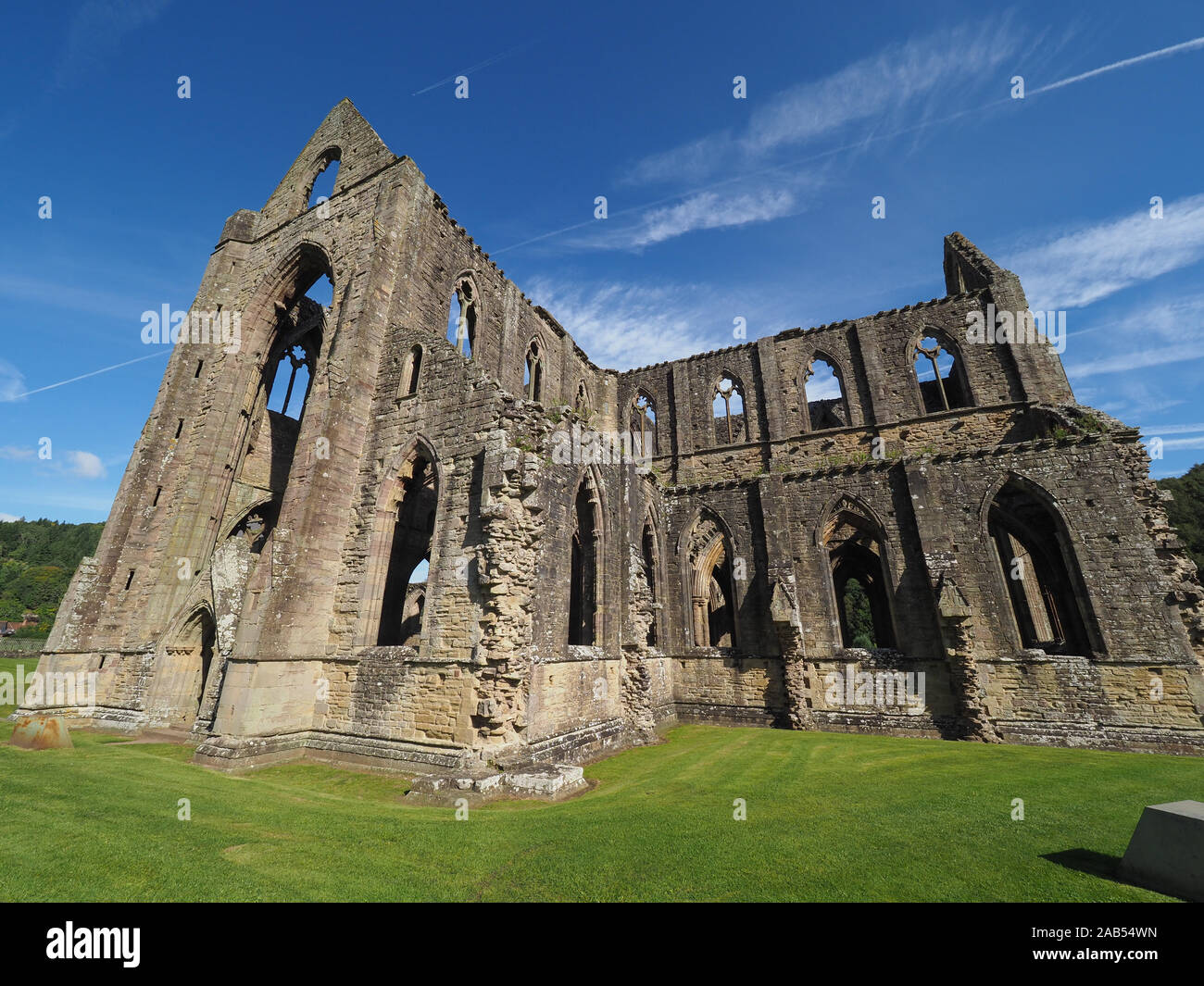 TINTERN, UK - CIRCA SEPTEMBER 2019: Tintern Abbey (Abaty Tyndyrn in ...