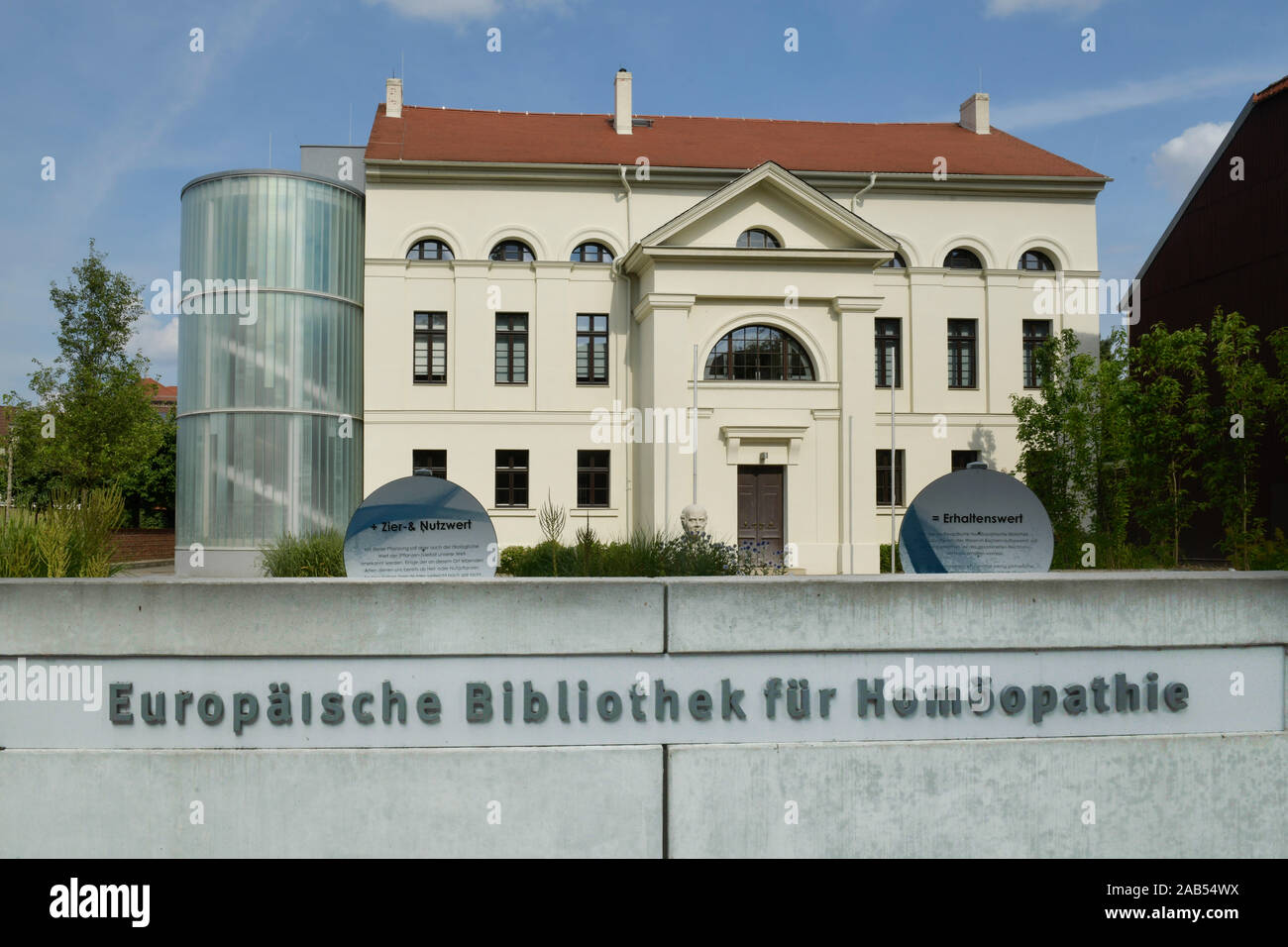 Europäische Bibliothek für Homöopathie, Wallstraße, Köthen, Sachsen-Anhalt, Deutschland Stock Photo