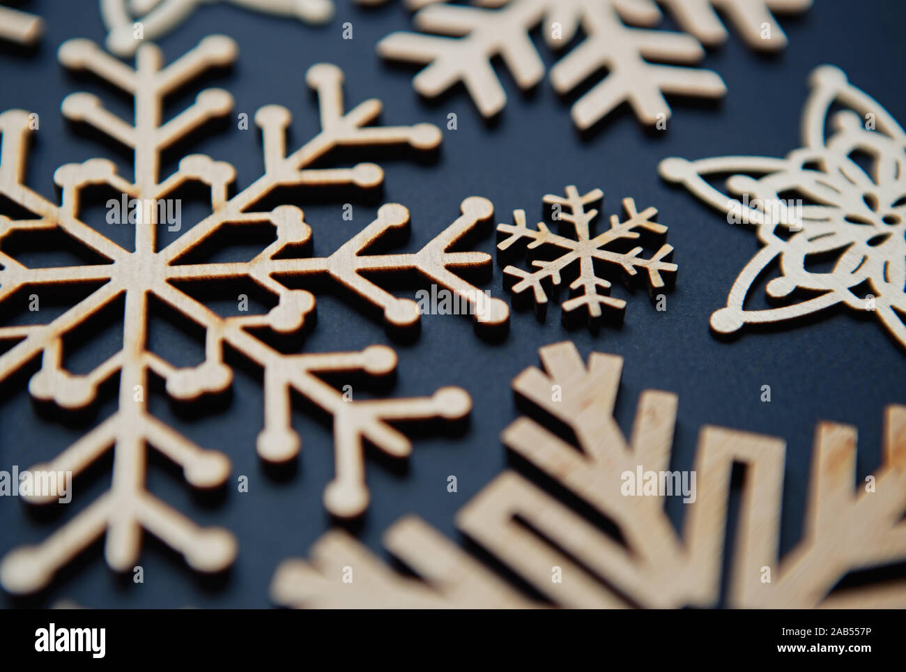Wooden Rustic Snowflakes For Christmas And New Year Home Decor
