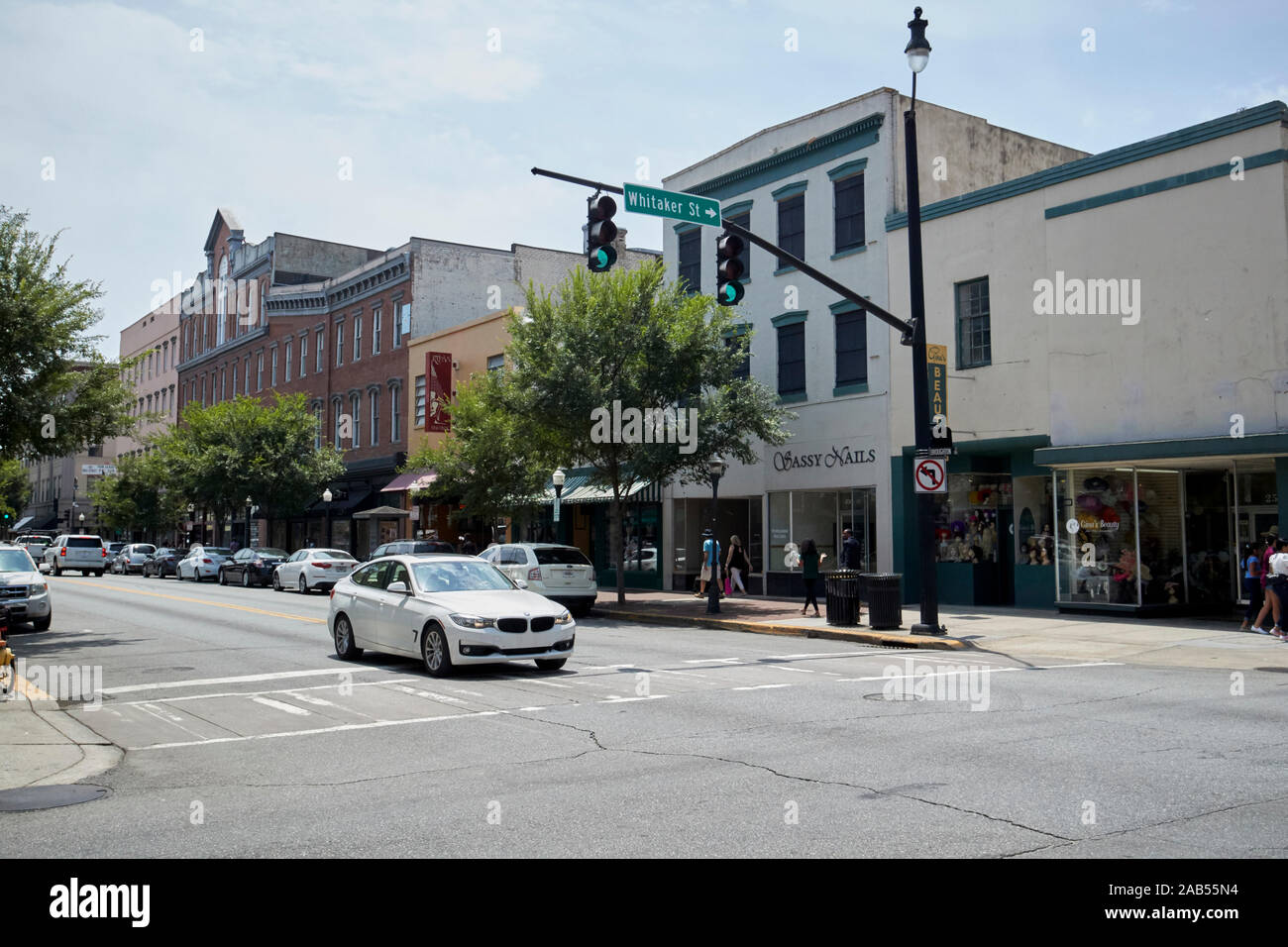 west broughton street shopping area downtown savannah georgia usa Stock ...