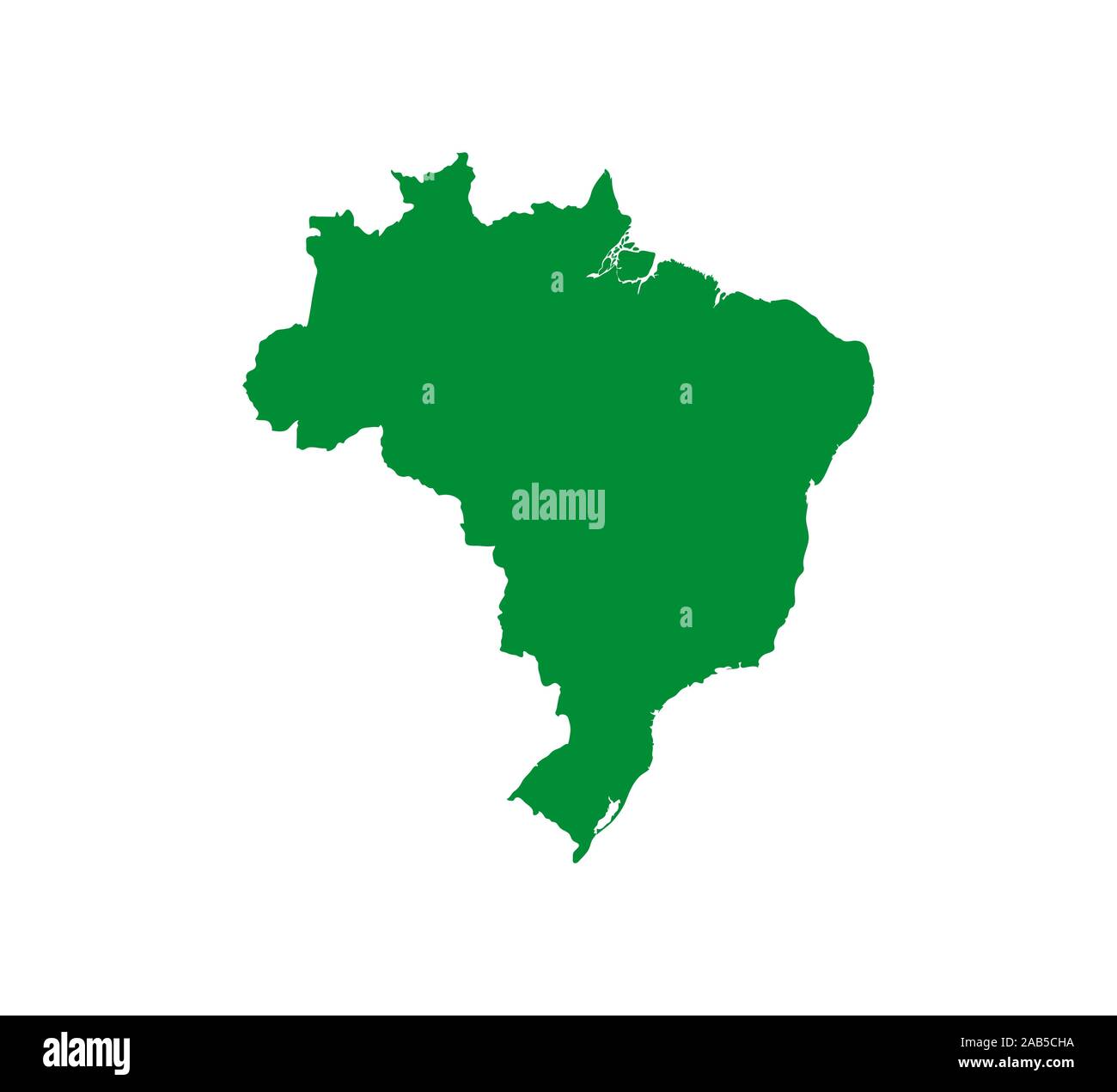 Brazil Map, on white background, vector illustration. Stock Vector