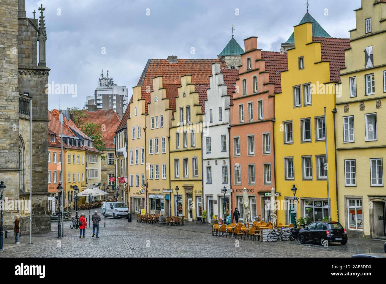 Altbauten, Marktplatz, Osnabrück, Niedersachsen, Deutschland Stock Photo