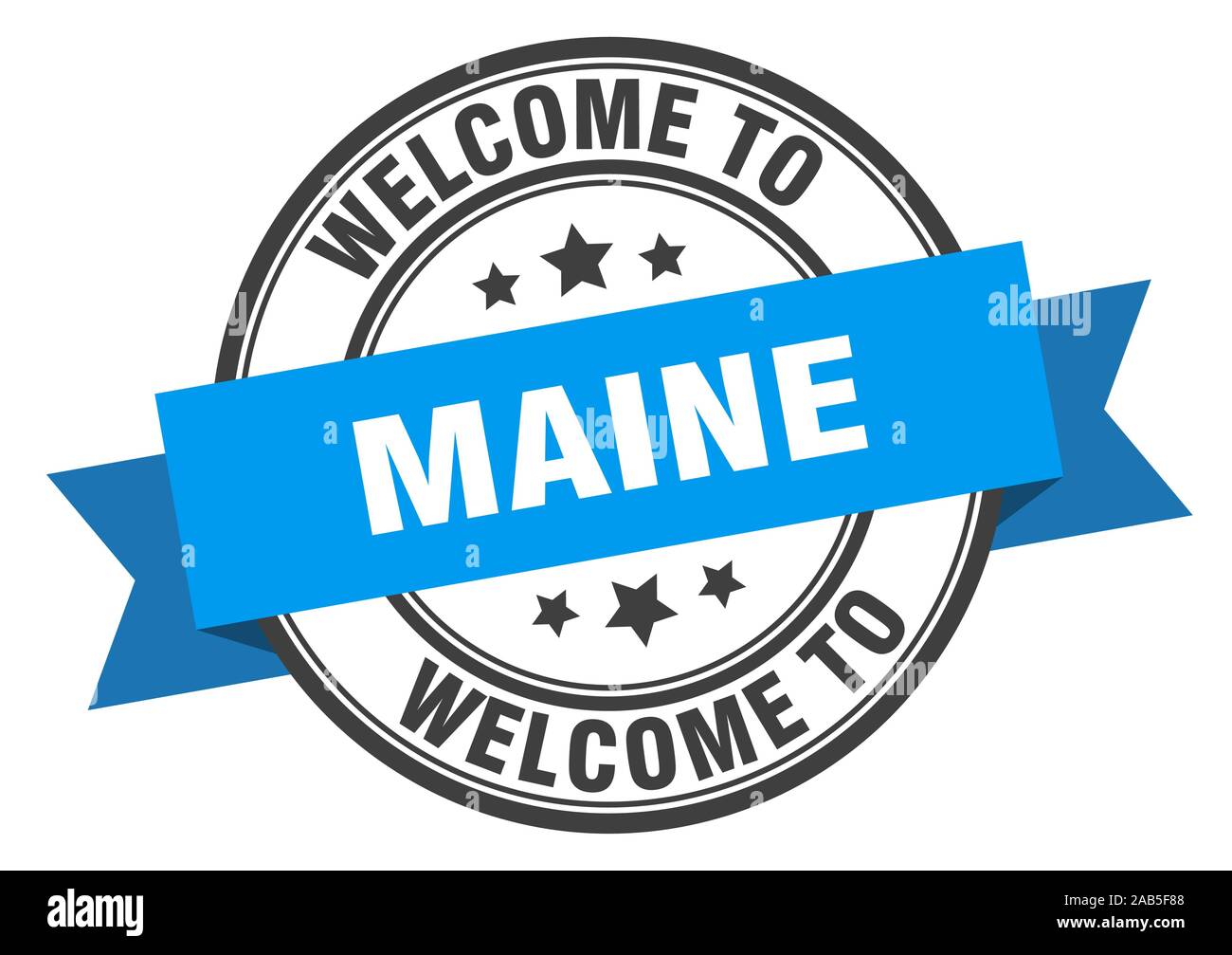 Maine stamp. welcome to Maine blue sign Stock Vector Image & Art - Alamy