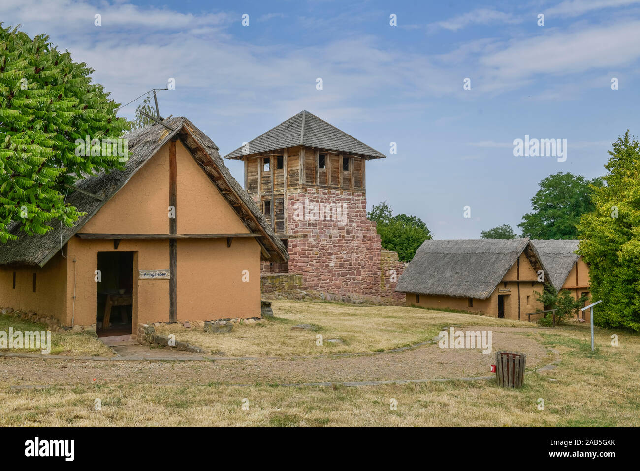 Freilichtmuseum Königspfalz Tilleda, Sachsen-Anhalt, Deutschland Stock Photo