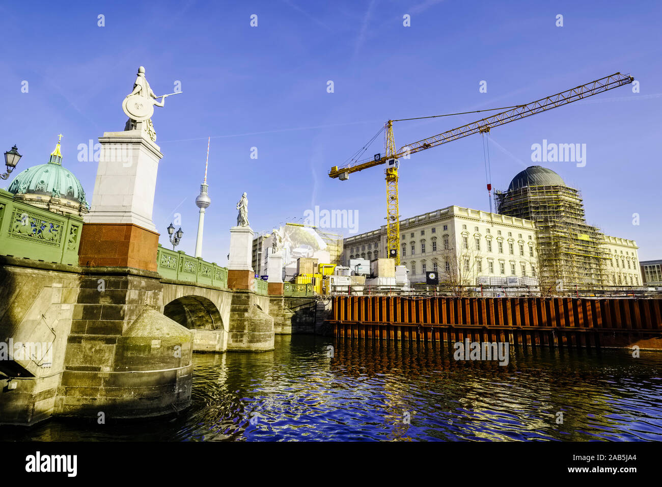 New construction Berlin Palace, Berlin, Germany Stock Photo