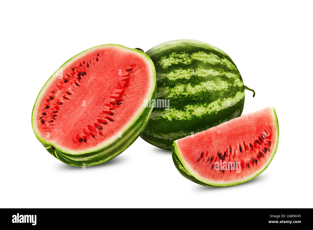 Juicy watermelon cross section close up hi-res stock