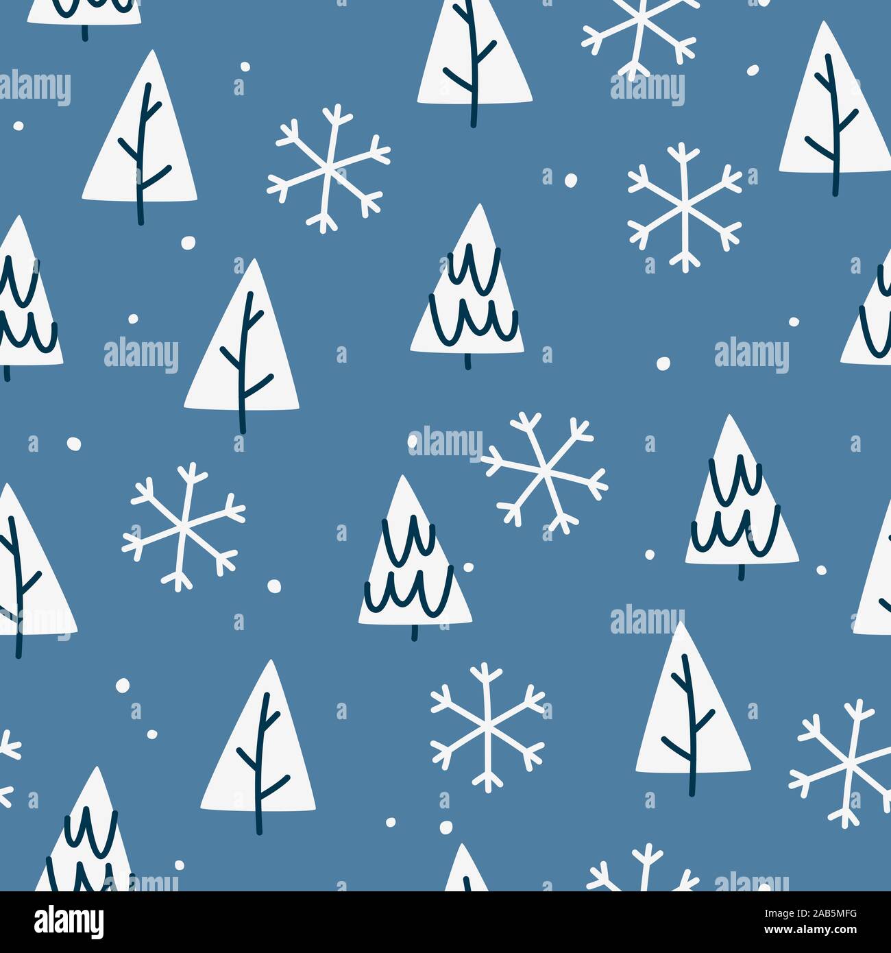 Christmas or winter hand drawn seamless texture pattern for festivity ...