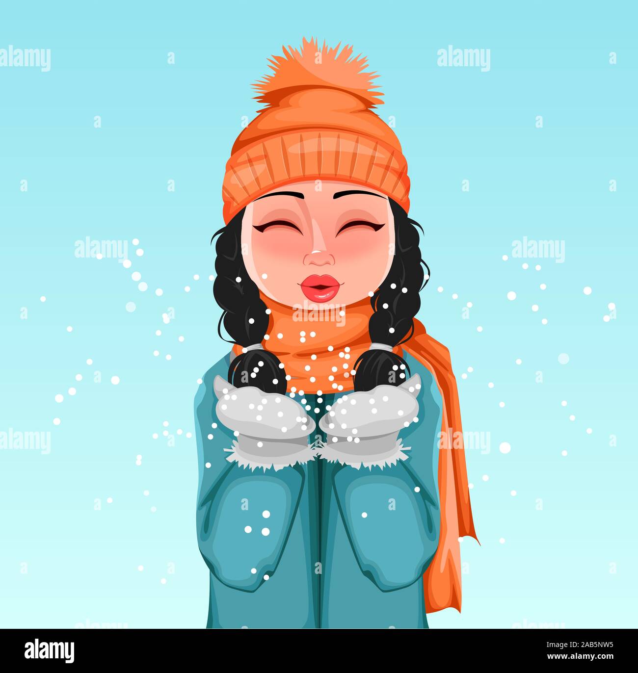 Young Cheerful Girl In Winter Clothes Playing With Snow Beautiful Woman Cartoon Character Vector Illustration Stock Vector Image Art Alamy https www alamy com young cheerful girl in winter clothes playing with snow beautiful woman cartoon character vector illustration image333885137 html