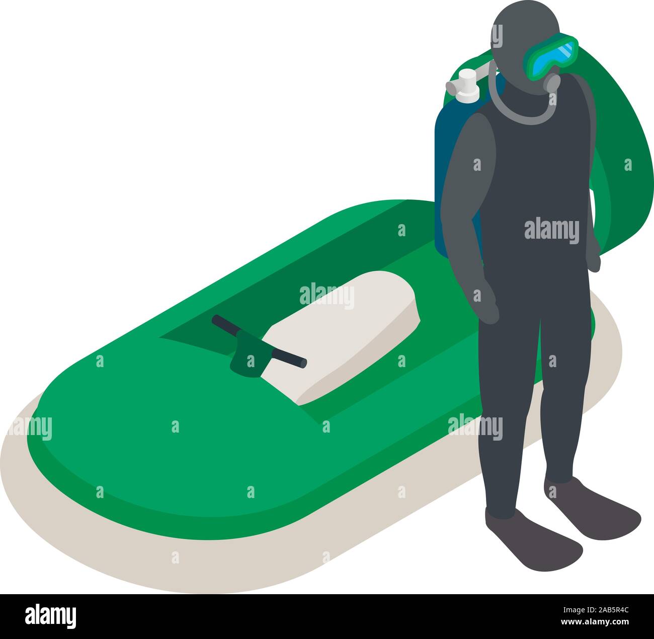 Diving icon, isometric style Stock Vector