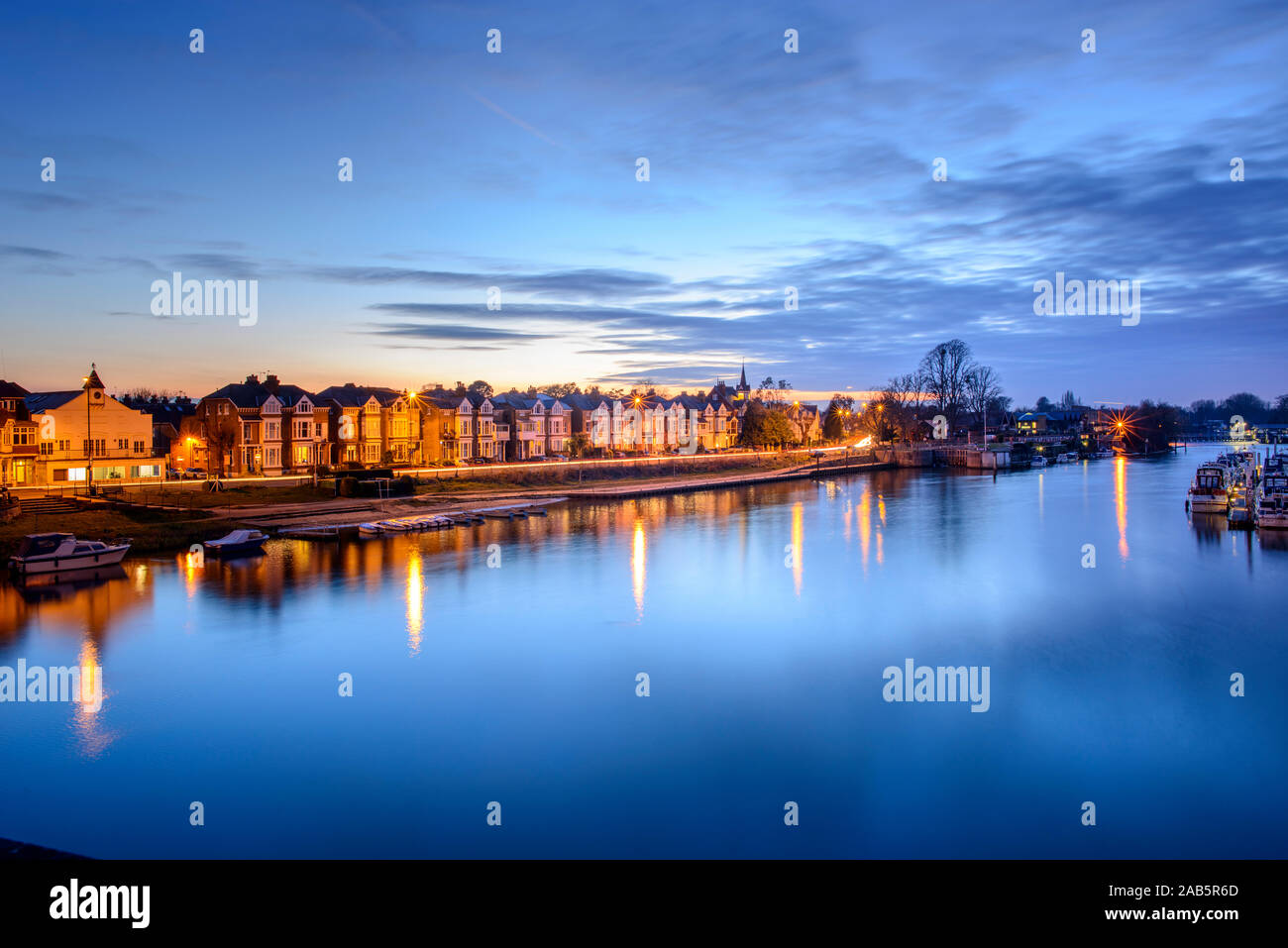 Residential houses on Riverbank Road (A3050), Oposite Hampton Court